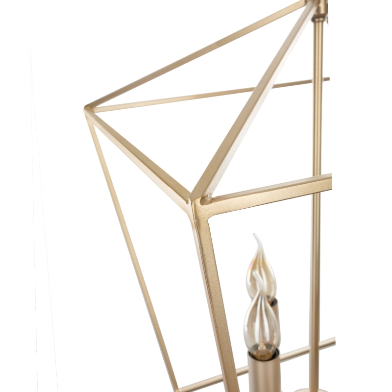 Złota lampa wisząca klatka GENTLE M - detal