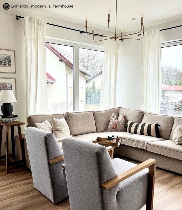 Złoty żyrandol do. salonu CHIC M.