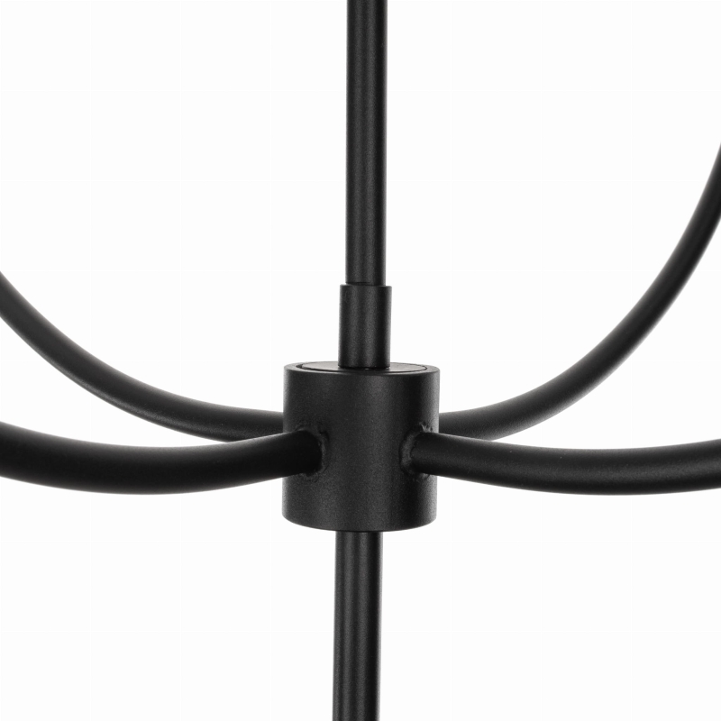 Czarny żyrandol świecznik DEER - detal.