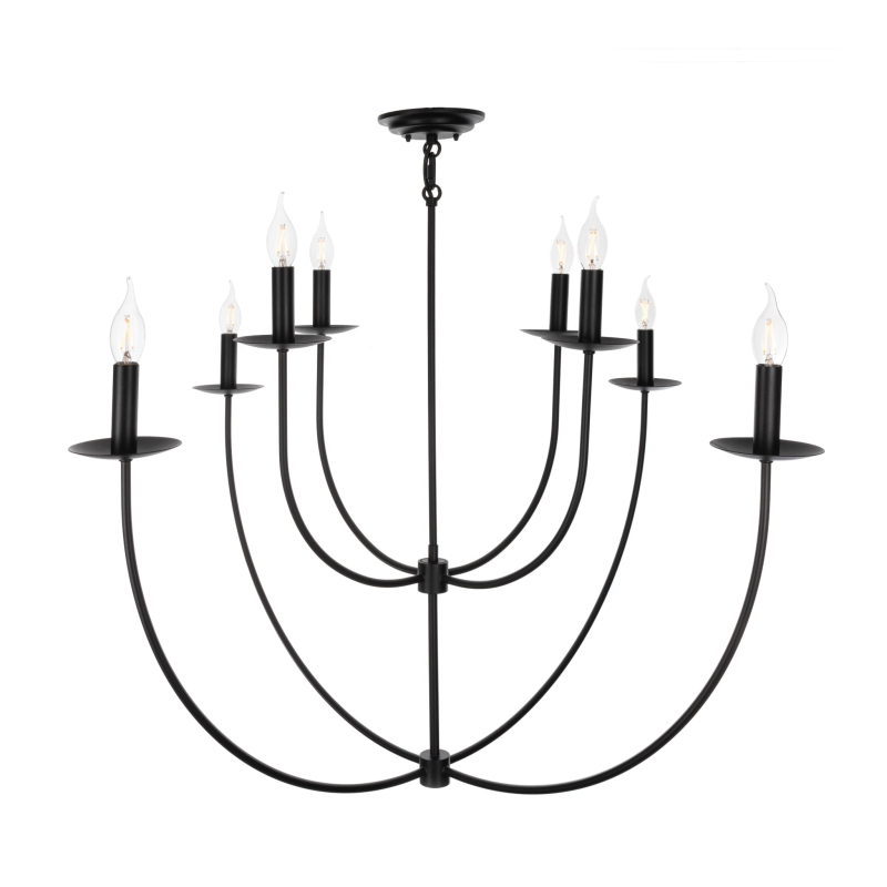 Czarny żyrandol świecznik DEER.