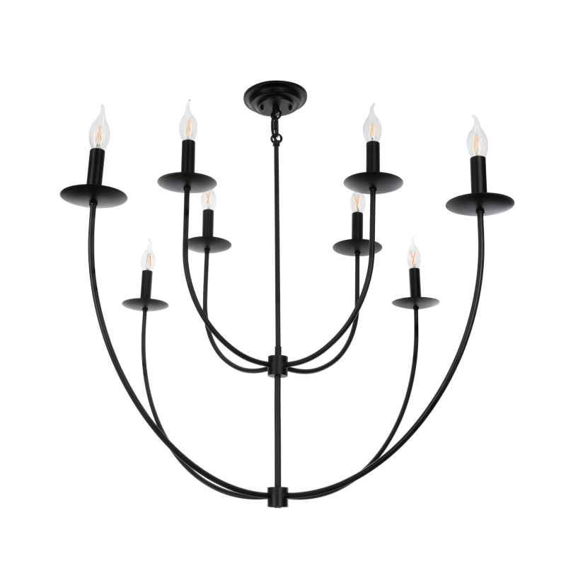 Czarny żyrandol kandelabr DEER.