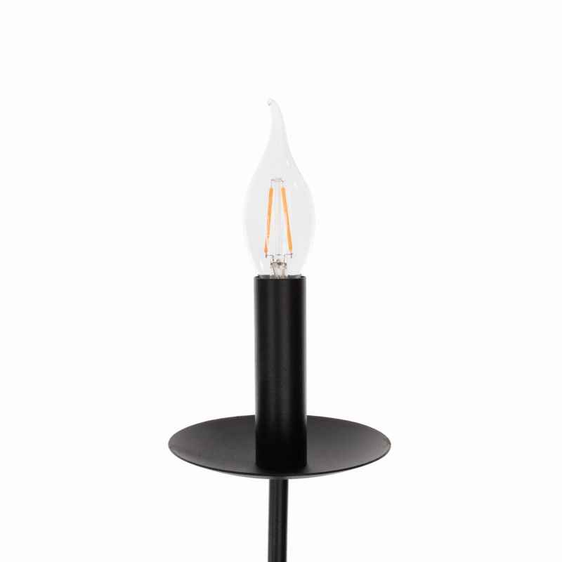 Czarny żyrandol świecznik DEER - detal.