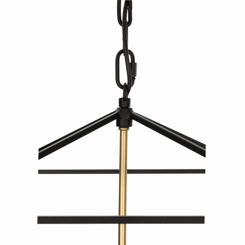 Czarno-złota lampa wisząca klatka GENTLE SX - detal.