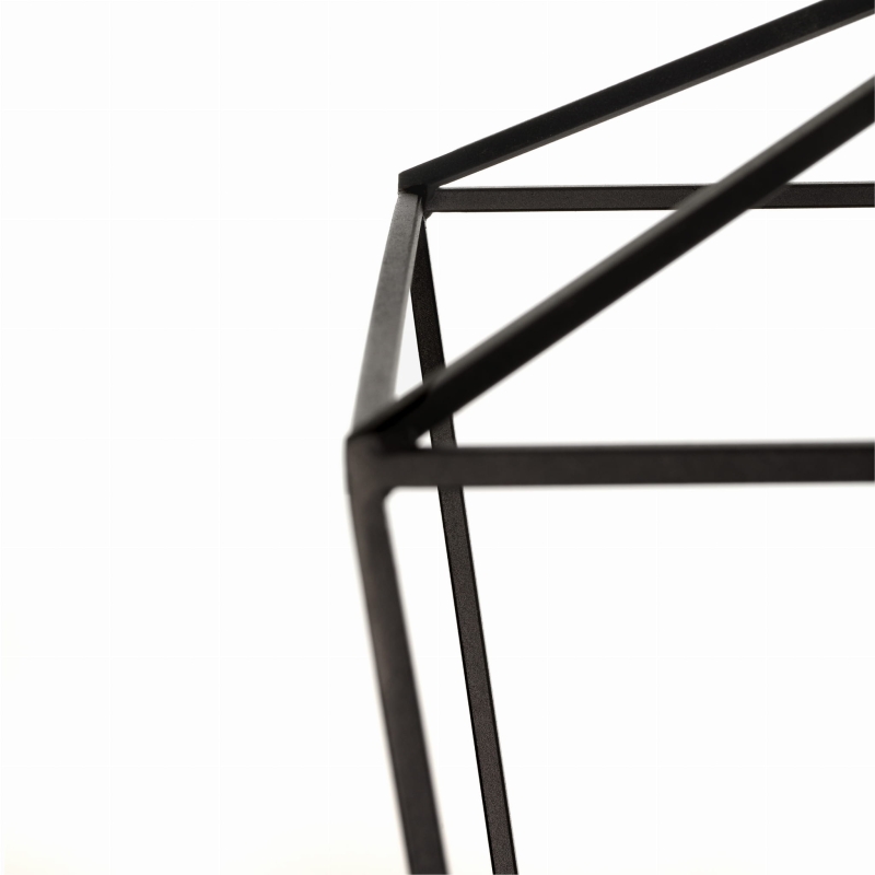 Czarno-złota lampa wisząca klatka GENTLE SX - detal.