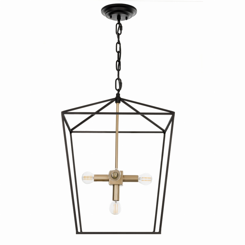 Czarno-złota lampa wisząca klatka GENTLE SX