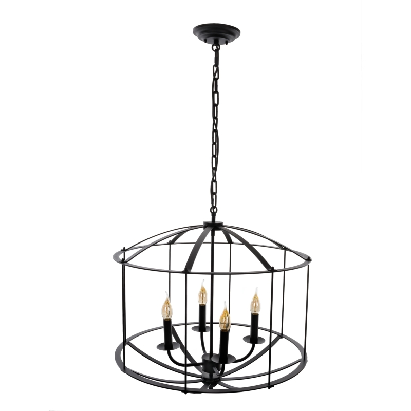 Czarna lampa wisząca latarnia WINDSOR