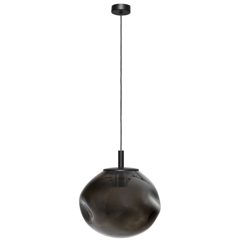 Lampa wisząca z przydymionego szkła 30 cm AVIA BLACK M