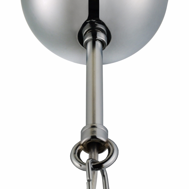 Srebrna industrialna lampa wisząca z łańcuchem NAUTILIUS M
