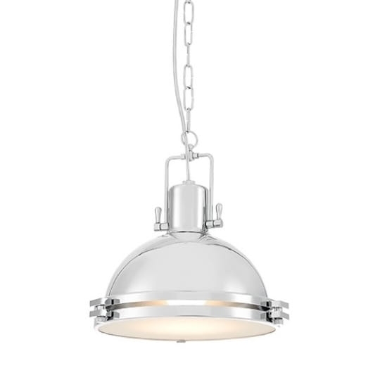 Srebrna lampa wisząca z łańcuchem NAUTILIUS M