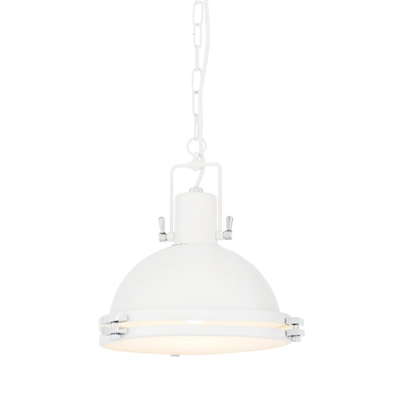 Biała lampa wisząca z łańcuchem NAUTILIUS M