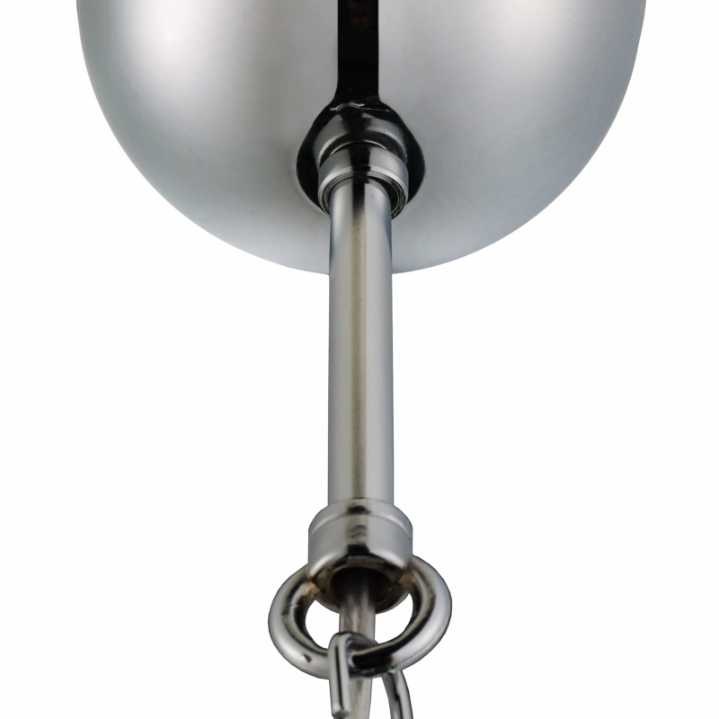 Srebrna industrialna lampa wisząca z łańcuchem NAUTILIUS L - detal.