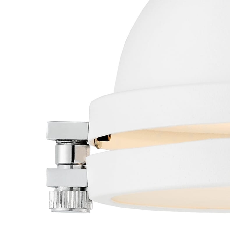 Biały kinkiet regulowany NAUTILIUS - detal.