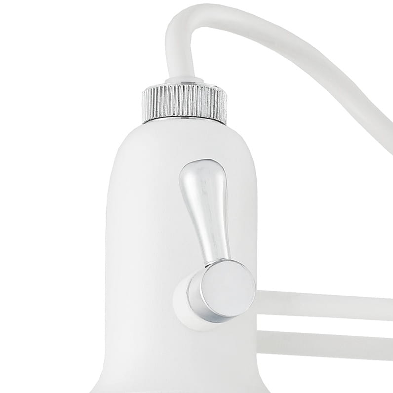 Biały kinkiet regulowany NAUTILIUS - detal.