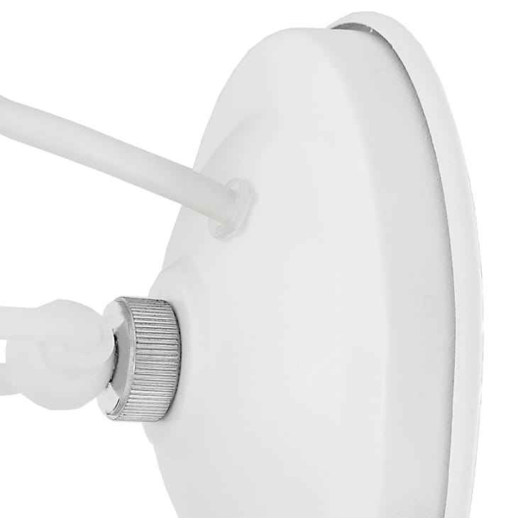 Biały kinkiet regulowany NAUTILIUS - detal.