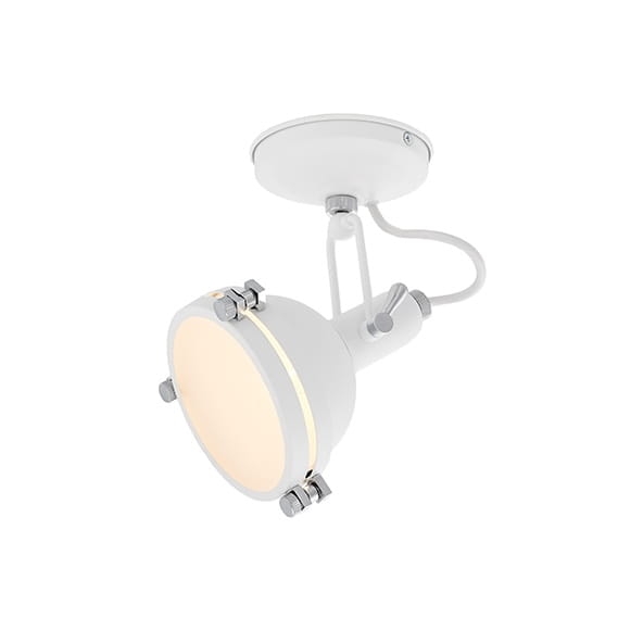 Biały industrialny kinkiet NAUTILIUS - kinkiet regulowany.