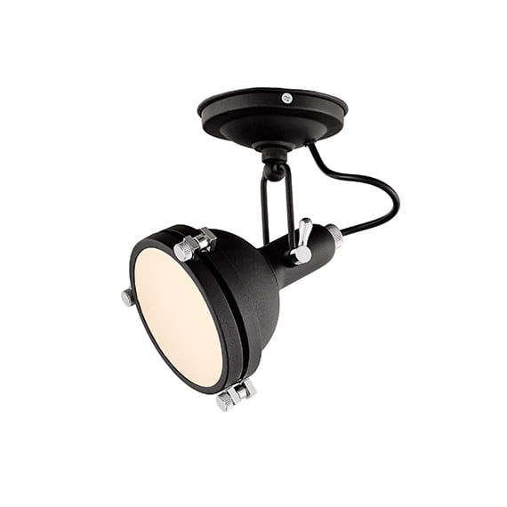 Czarny industrialny kinkiet regulowany NAUTILIUS - kinkiet regulowany.