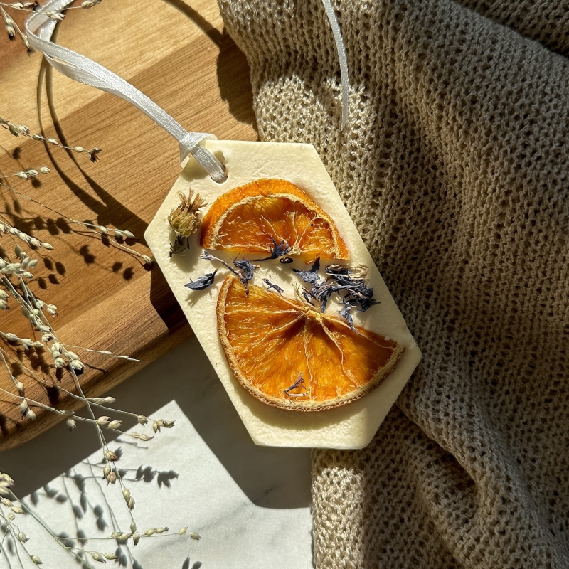 Tabliczka zapachowa Bergamota i Pomarańcza - owocowy zapach do szafy.