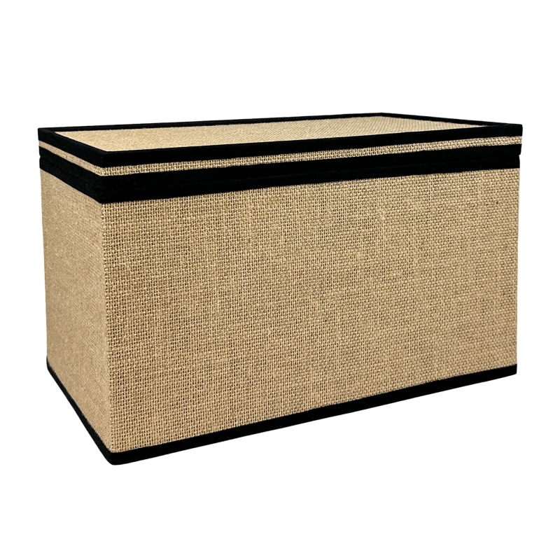 Jutowy pojemnik z pokrywką IRMA II 30x18 cm