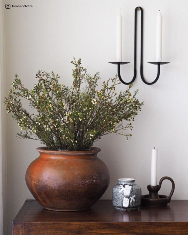 Czarny świecznik ścienny w stylu FARMHOUSE - AMERICAN DREAM