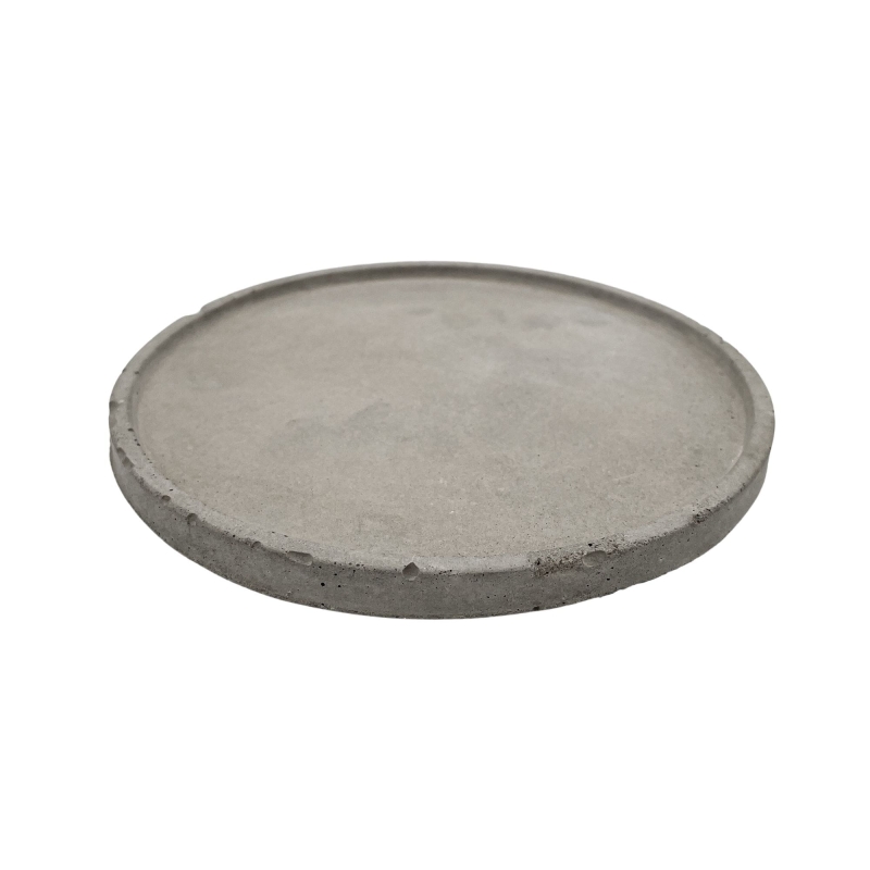 Okrągła taca betonowa - beton surowy 16 cm