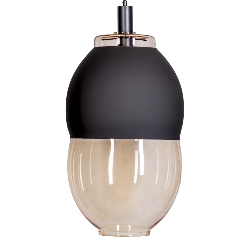 Szklana bursztynowa lampa wisząca MIRANDA AMBER LONG.