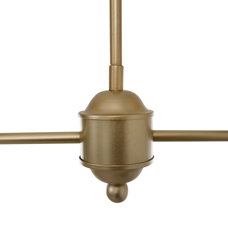 Złoty podłużny żyrandol nad stół SIMPLE XL - detal.