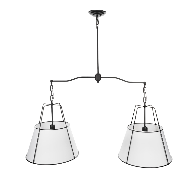 Czarna podwójna lampa wisząca AMBER TWIN