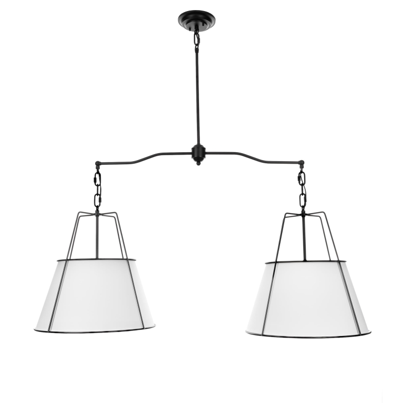 Czarna podwójna lampa wisząca AMBER TWIN