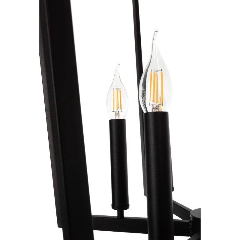 Czarna industrialna lampa wisząca klatka CAGE