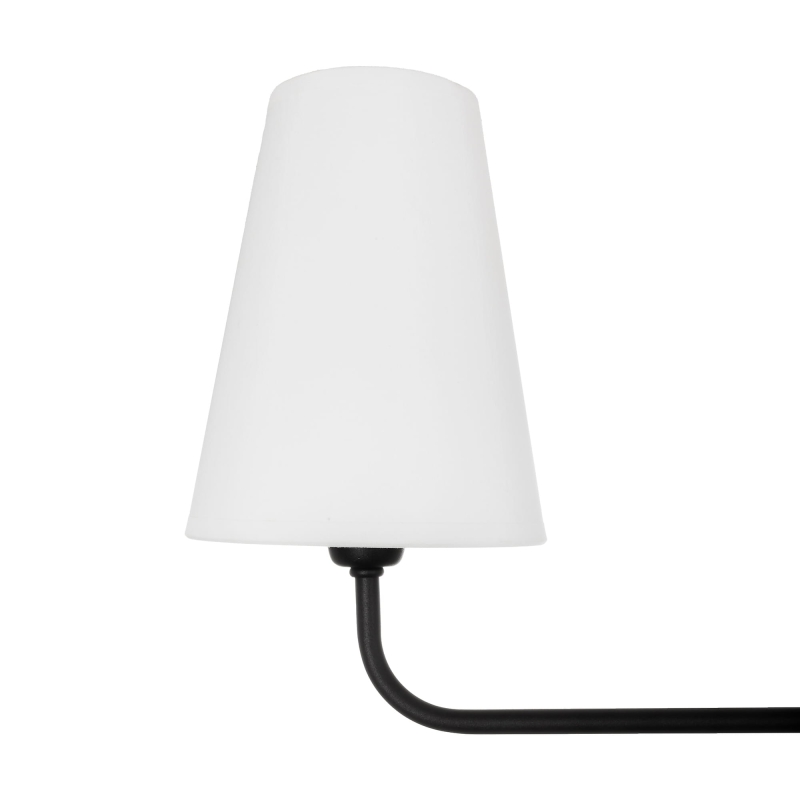 Czarny żyrandol z wąskimi abażurami CLASSY PLUS.