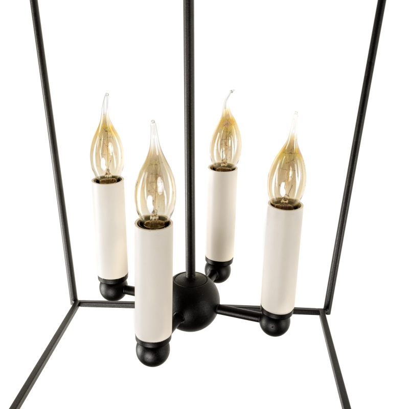 Czarna lampa wisząca klatka CLOUD.