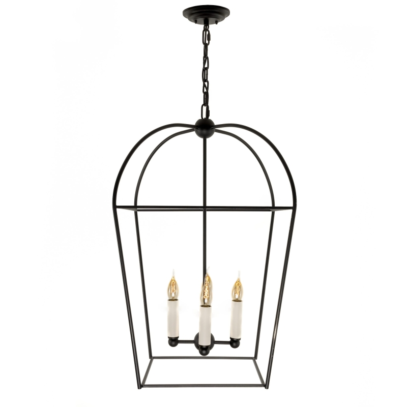 Czarna lampa wisząca klatka CLOUD.