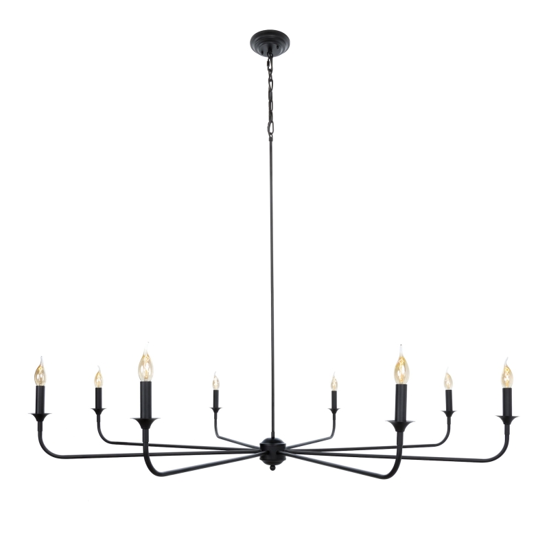 Duży czarny żyrandol do wysokich pomieszczeń FARMHOUSE