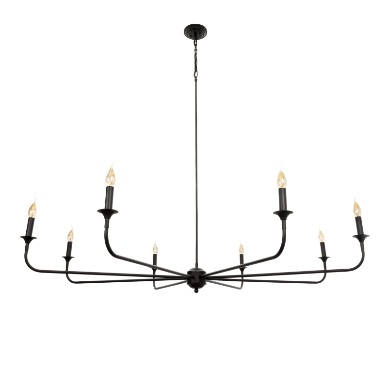 Duży czarny żyrandol do wysokich pomieszczeń FARMHOUSE