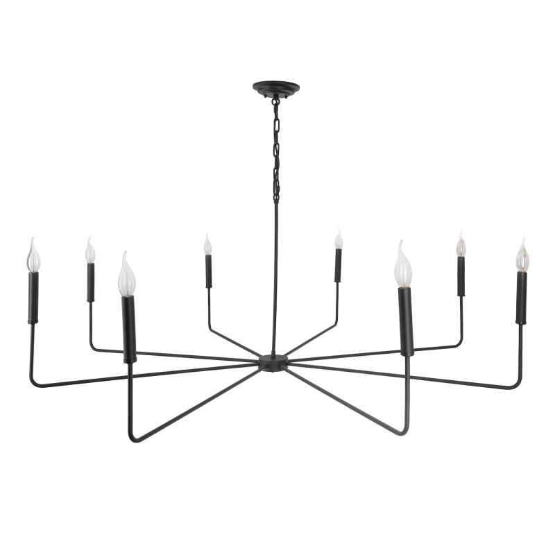 Duży czarny żyrandol metalowy JOLTY L