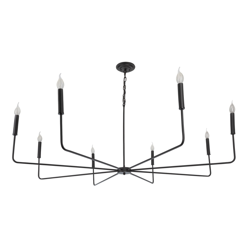 Duży czarny żyrandol metalowy JOLTY L