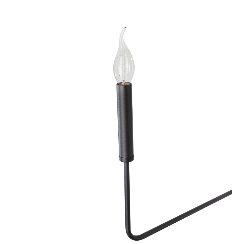 Duży czarny żyrandol metalowy JOLTY L