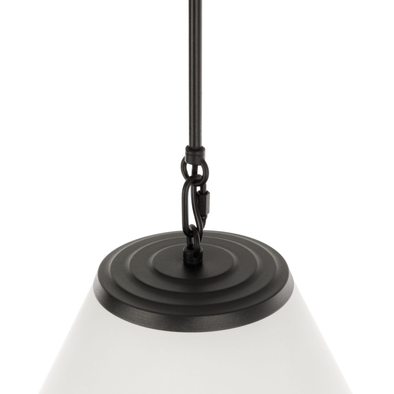Czarna lampa wisząca SOLO M - detal.
