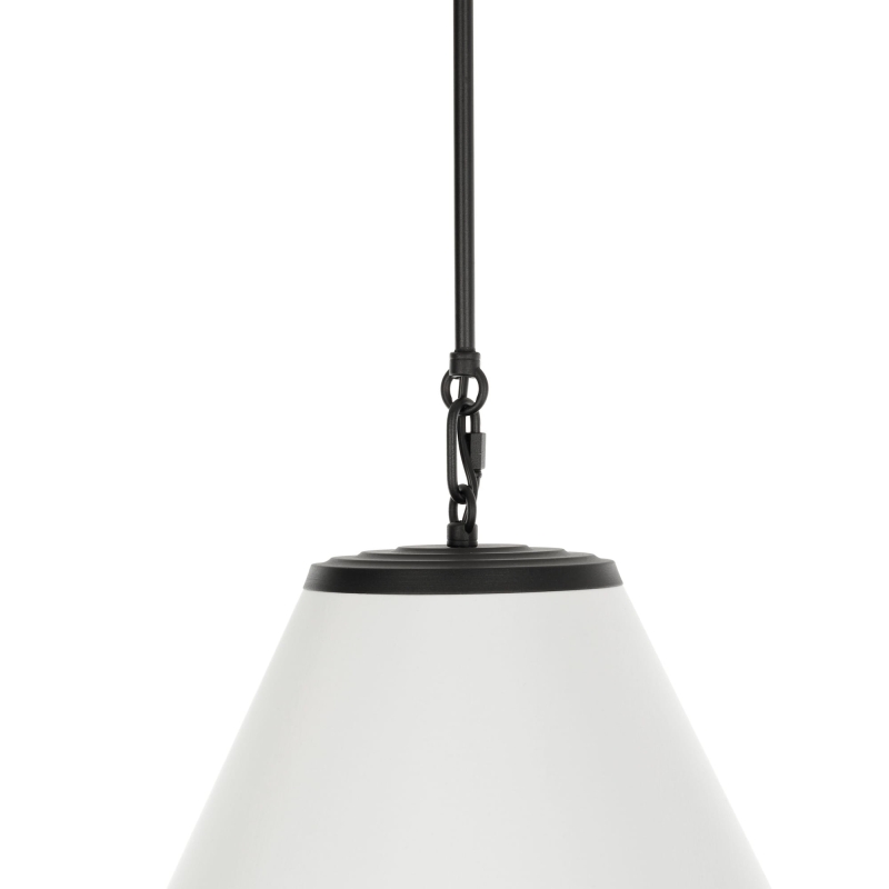 Czarna lampa wisząca SOLO M - detal.