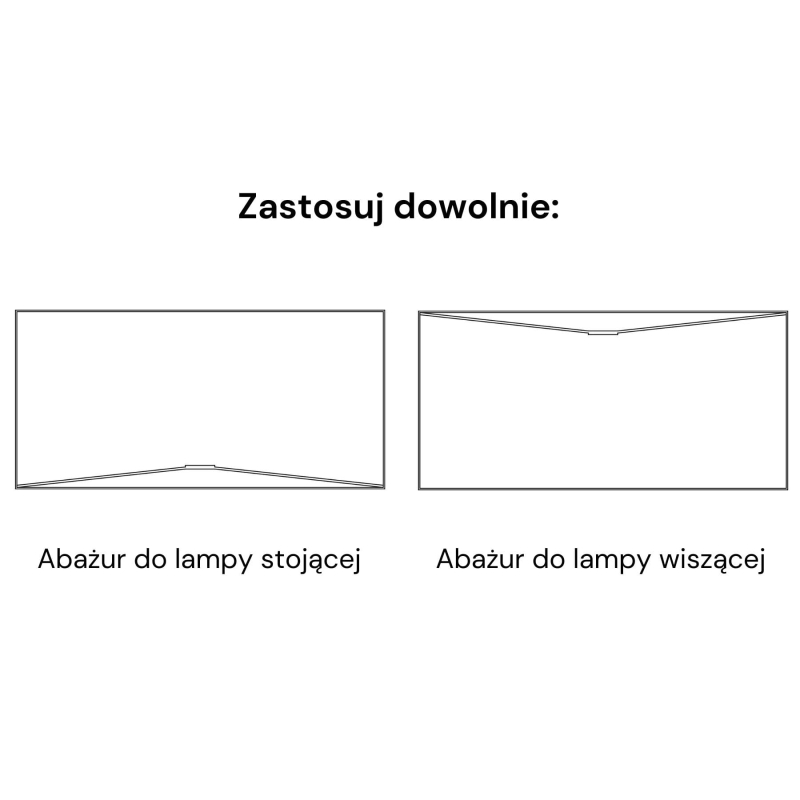 Biały abażur bouclé walec 50 cm NEBIA - rysunek.