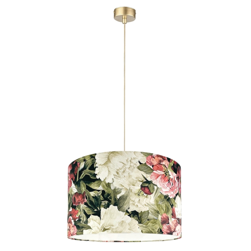 Kolorowa lampa wisząca z kwiatami piwonii NANA I.