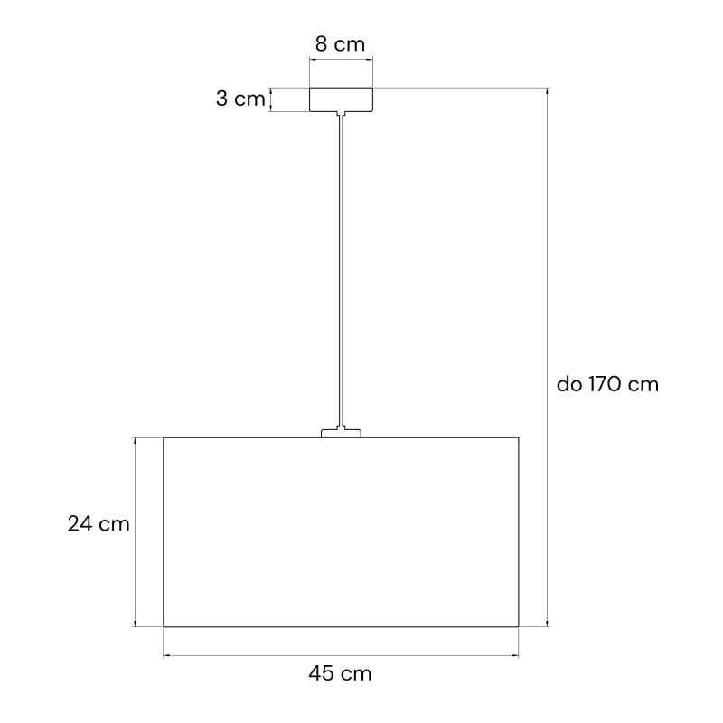 Kolorowa lampa wisząca z kwiatami piwonii NANA II - rysunek.