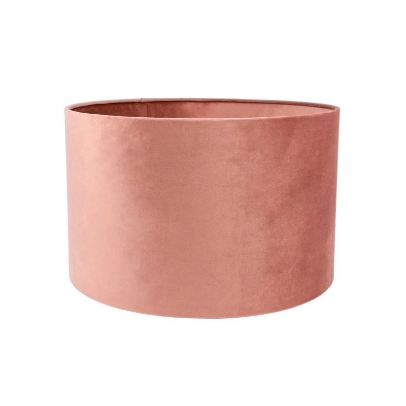 Welurowy abażur brudny róż BASE - abażur walec 38 cm.