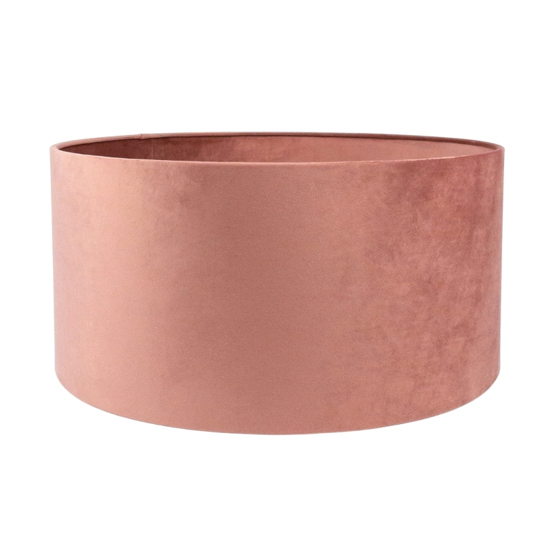 Welurowy abażur brudny róż BASE - abażur walec 50 cm.