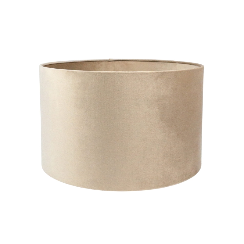 Beżowy abażur welurowy BASE - walec 38 cm.