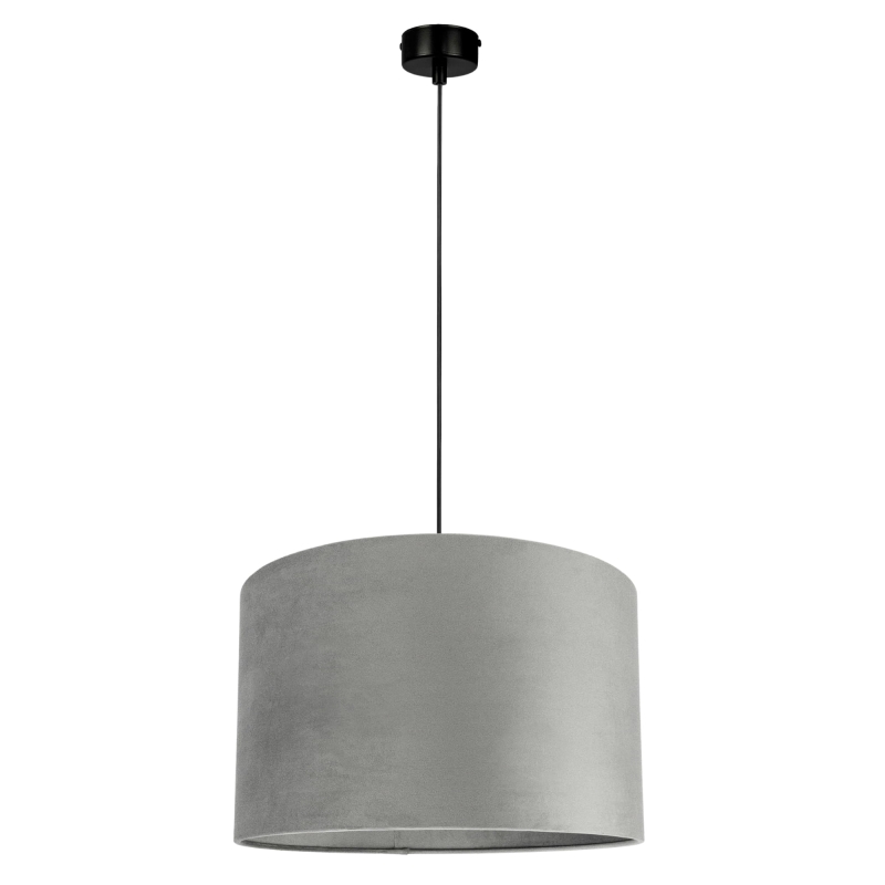 Szara lampa z welurowym abażurem BASE VELVET I