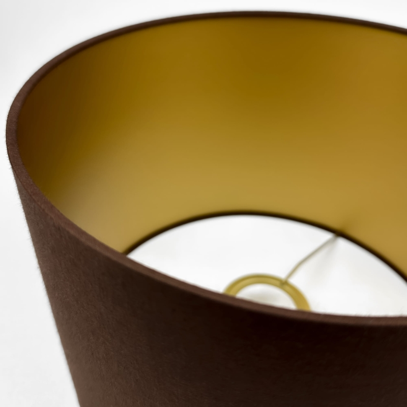 Brązowo-złoty abażur SOFIA - walec 25 cm - detal