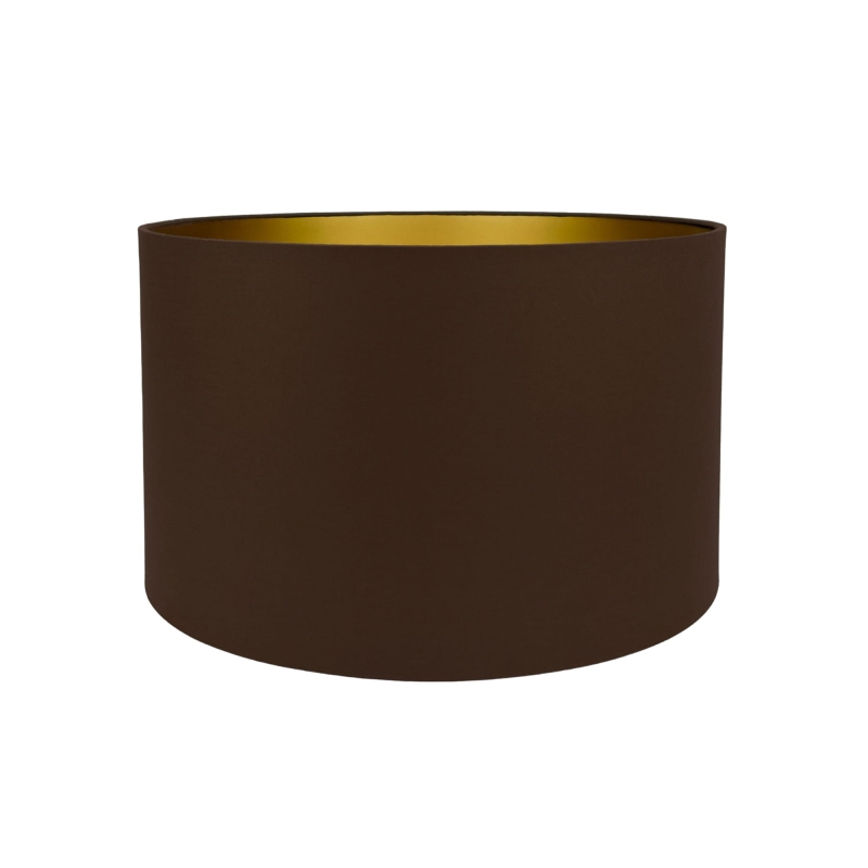 Brązowo-złoty abażur SOFIA - walec 38 cm