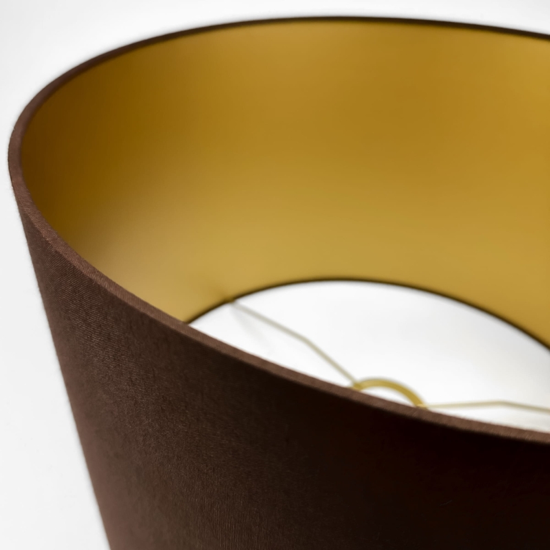 Brązowo-złoty abażur SOFIA - walec 38 cm - detal