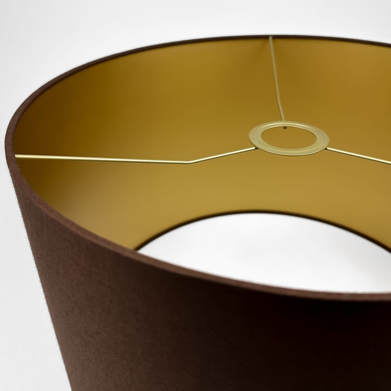 Brązowo-złoty abażur SOFIA - walec 38 cm - detal